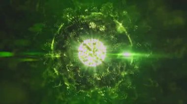 parlayan yıldızlı yeşil arkaplan