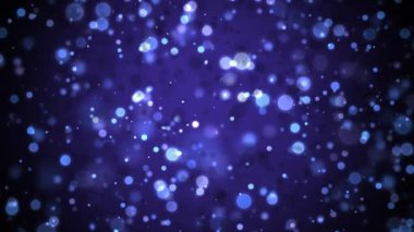 Mavi ve mor Bokeh ışıklarının oluşturduğu canlı ve soyut bir arka plan rüya gibi bir atmosfer yaratıyor..