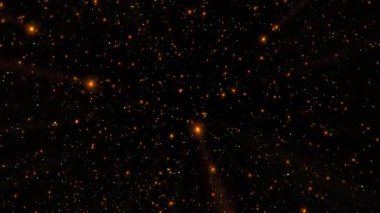 Yıldızlar ve gök cisimleriyle dolu kozmik bir sahne evren hakkında bir merak uyandırıyor..