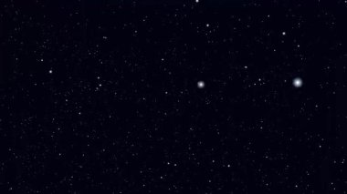 Yıldızlı bir gece gökyüzü sayısız yıldız ve parlak bir yıldızla dolu..