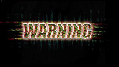 Uyarı işareti koyu kırmızı harflerle gösterildi. Siyah zemin üzerinde uyarı ve tetikte olmak için.