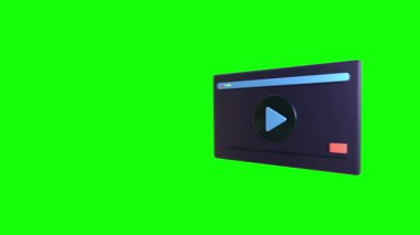 canlı yeşil bir arkaplan üzerinde modern dijital medya oynatıcı arayüzünün dinamik özelliklerini keşfetmek