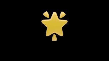 Siyah bir arkaplan üzerinde neşe saçan renkli canlı bir yıldız şekli.