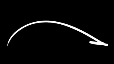 Siyah Arkaplandaki Canlandırılmış Beyaz Oklar Yön ve Hareketi Gösteriyor