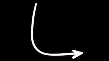 Tarz Hareketi ve Beyazla Gösteriler İçin Animasyon Oku Yörüngesi