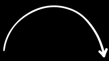 Zıplayan Top Yörüngesi Animasyonu Siyah Arkaplanda Oklarla Beyazda Gösterildi