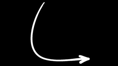 Görsel İlerleme: Satırdan Ok 'a, Siyah Arkaplan' da Animasyon Dönüşümü