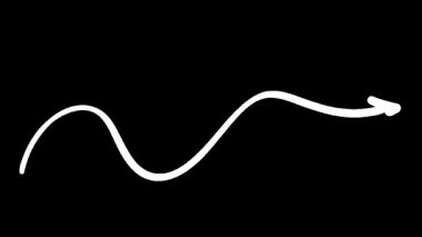 Siyah Arkaplanda Beyaz Dalgalar ve Oklar Canlandırıldı, Veri ve Hareketi Görselleştirmek için Mükemmel