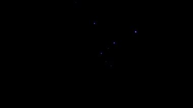 Büyüleyici Violet Parçacık Ekranı Dinamik Hareketli Karanlık Arkaplan Karşısında Evrim Geçiriyor