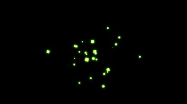 Parçacıkların Animasyonu Soyut Tasarımlar ve Hareket Efekti Oluşturur