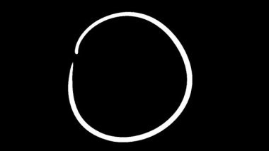 Siyah Arkaplan Canlandırma Dizisinde Beyaz Çemberler Dönüşüyor