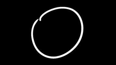 Siyah zemin üzerinde canlandırılmış beyaz çember ve ark dizisi büyüleyici bir ekran oluşturur