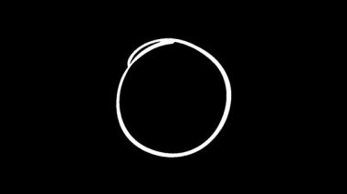 Siyah Arkaplan Döngü Sıralamasında Bir Çemberin Animasyon Darbesi Çizimi Görüntü Dizisi