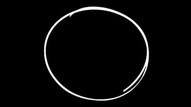 Hareket grafikleri veya görsel efektler için siyah arkaplan üzerinde canlandırılmış beyaz daire ögeleri