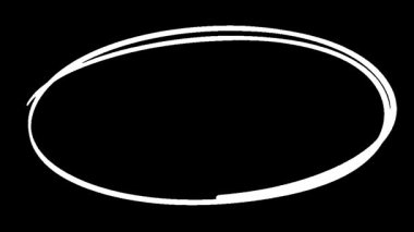 Siyah Arkaplan Üzerinde Beyaz Çemberlerin Soyut Animasyonu, Minimalist Bir Kompozisyon