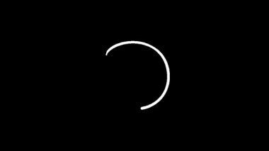 Yaratıcı Projeler İçin Siyah Arkaplanda Bir Dönüşüm Çemberinin Basit Canlandırması