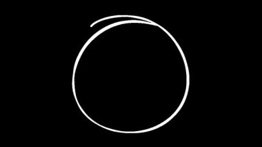 Siyah Arkaplanda Beyaz Çemberler Canlandırması: Basit ve Soyut Görsel Temsil