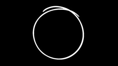 Pürüzsüz Geçişlerle Siyah Arkaplanda Çemberlerin Animasyon Dizisi