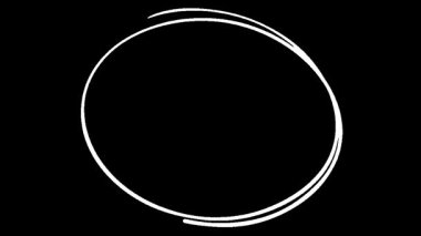 Siyah Arkaplanda Canlandırılmış Beyaz Çemberler: Basit ve Etkileyici Görsel Element