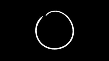 Siyah arkaplan üzerindeki hareketli çember dönüşüm dizisi, canlandırma animasyonları ve soyut görseller için mükemmel