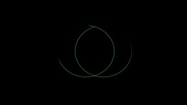 Siyah Arkaplanda Zaman Boyunca Bir Işık Çemberi Canlandırması 65 karakter