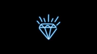 Işıldayan Elmaslar Neon Işıkları Animasyon Arkaplan Videosu Lüks hissi ve görsel çekiciliği ile