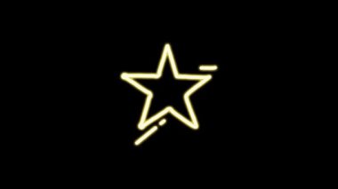 Kutlamalar İçin Siyah Arkaplanda Zarif Parlayan Yıldızlar Animasyonu