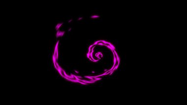 Siyah Arkaplanda Canlı Pembeler Canlandırması: Dinamik Soyut Hareket Grafiği