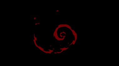 Siyah Arkaplanda Kırmızı Girdap Koleksiyonu - Sanatsal Hareket Grafikleri Elementi