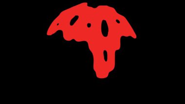 Hareket Grafikleri ve Video Düzenleme için Siyah Arkaplanda Kırmızı Sıçrama Efektleri