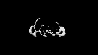 Oyunlar ve Canlandırma Projeleri İçin Duman ve Etki Etkisi ile Canlandırılmış Patlama Dizisi