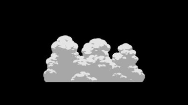 Hareket Grafikleri ve Görüntü Birleşik Efektleri için Canlandırılmış Duman Efekti Paketi