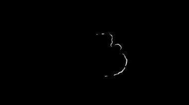 Görsel efektler ve hareket grafikleri tasarımı için alfa kanalı ile canlandırılmış duman efekti