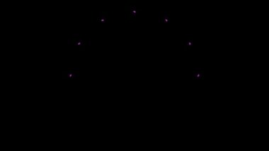 Kara Arkaplanda Parçacık İzli Soyut Animasyon Çiçek Patlaması Efekti