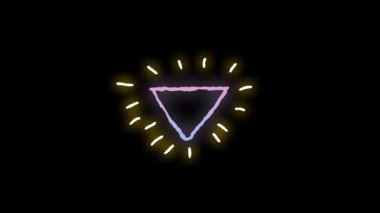 Neon Üçgen Parıltısı: Modern Arkaplan ve Görsel Efektler için Kusursuz Canlandırılmış Döngü