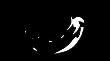 Animasyon çizgi film duman efekti elementleri tasarım ve siyah arka planda yer alan video için dekorasyon