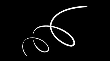 Döngü Hareketinde Siyah Arkaplan Üzerinde Büyüyen Beyazların Soyut Animasyonu
