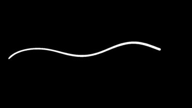 Yaratıcı Tasarım Elementleri için Siyah Arkaplanda Basit Beyaz Dalga Canlandırması