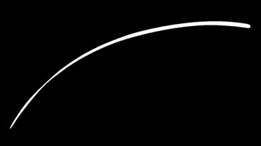 Siyah Arkaplan Üzerine Soyut Beyaz Yay: Minimalist Tasarım ve Hareket Görselleştirme