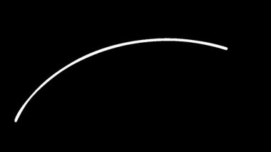 Siyah Arkaplanda Beyaz Eğriler Canlandırması - Yaratıcı Projeler İçin Minimalist Görseller