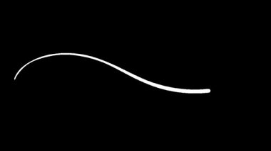 Hareket Grafikleri ve Tasarım için Siyah Arkaplanda Soyut Beyaz Dalga Canlandırması