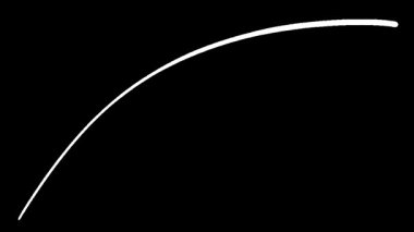 Soyut Görselleştirme: Yumuşak geçişlerle siyah arkaplan üzerinde beyaz çizgiler canlandırma