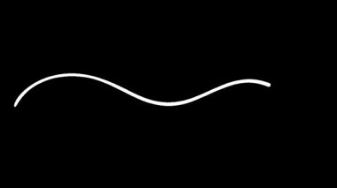 Siyah Arkaplanda Soyut Beyaz Dalgalar: Bir Minimalist Grafik Tasarım İllüstrasyonu