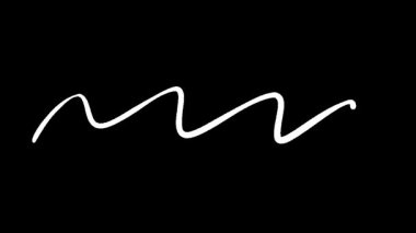 Modern Tasarım ve Yaratıcı Projeler için Siyah Arkaplan Üzerine Soyut Beyaz Dalga Deseni