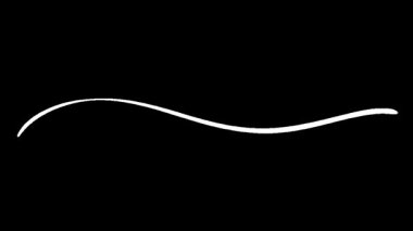 Yaratıcı Projeler ve Görsel Efektler İçin Siyah Arkaplanda Canlandırılmış Beyaz Dalgalar