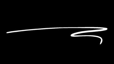 Siyah Arkaplanda Dalgalanan Beyaz Çizgilerin Soyut Siyah ve Beyaz Canlandırması