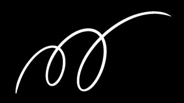 Animasyonlar Çizim Animasyonu: Siyah Arkaplan Canlandırmasına Karşı Beyaz Çizgi Dönüşleri