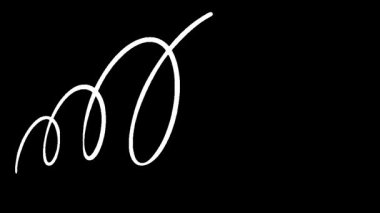 Siyah arkaplan üzerinde beyaz bir spiralin dinamik büyüme animasyonu görsel hareket grafiği