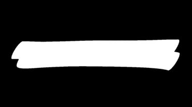 Siyah arka planda dinamik beyaz şekilli minimalist soyut animasyon