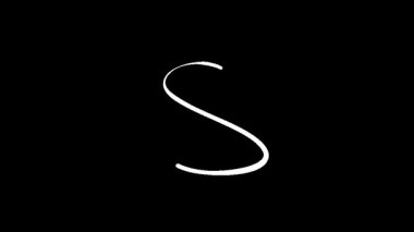 Soyut Animasyon: Siyah Arkaplanda Minimalist Beyaz Şekiller Görsel Sekans Oluşturuyor